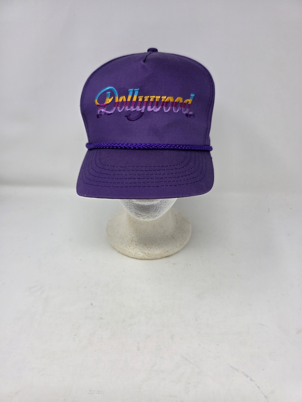 Vintage Dollywood Theme Park Snapback Hat Purple Rope Cord Pigeon Forge TN Dolly